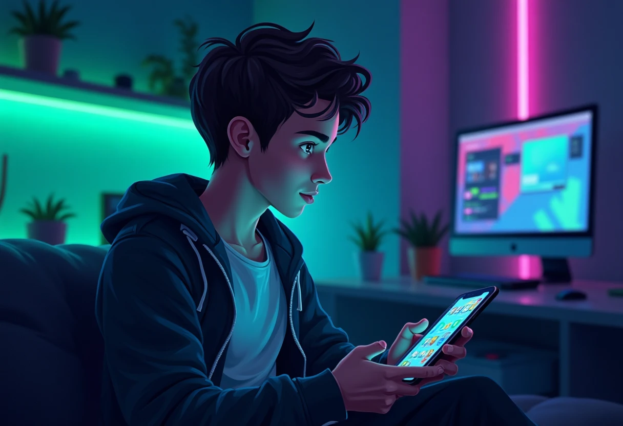 Ein Gamer auf der Suche nach den besten Gaming-Apps